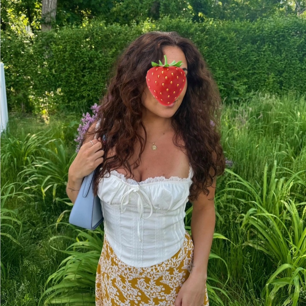 White Lace Corset Top